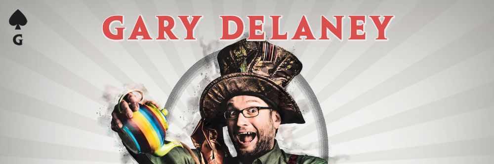 Gary Delaney pouring into a tea cup from a tea pot.